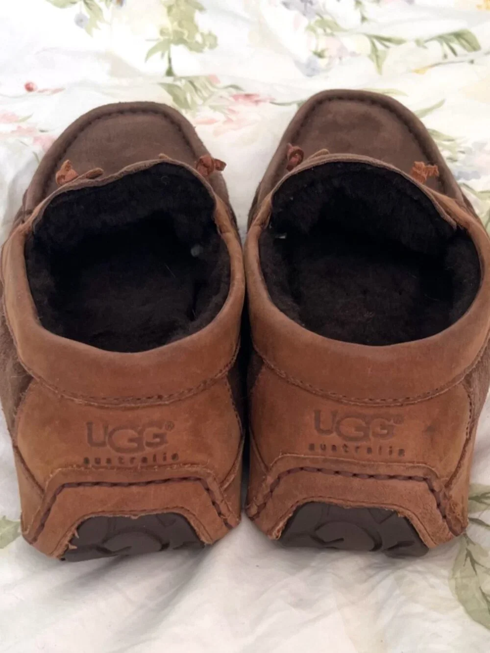 Ugg Sheepskin Lined Suede Slipper